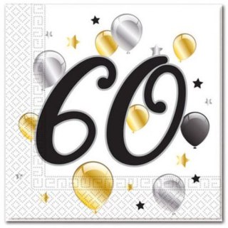 Serwetki balloons 60 biały papier [mm:] 330x330 Godan (88869)