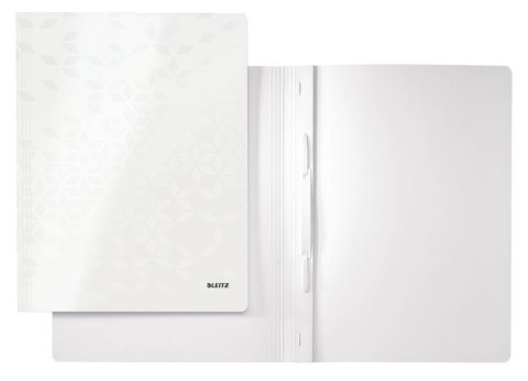 Skoroszyt Leitz WOW A4 biały perłowy karton 80g (30010001) Skoroszyt Leitz WOW A4 biały perłowy karton 80g (30010001)