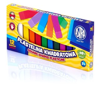 Plastelina 12 kol. kwadratowa mix Astra (83813908)