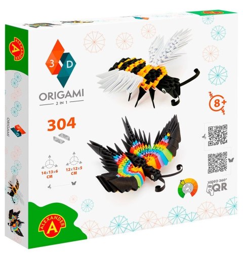 Origami 3D 2w1 Motyl, Pszczoła Alexander