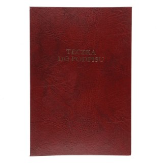 Teczka do podpisu A4 bordowy 20k. tektura pokryta folią Barbara (1822223)