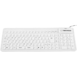 Esperanza klawiatura przewodowa silikonowa USB/OTG | biała