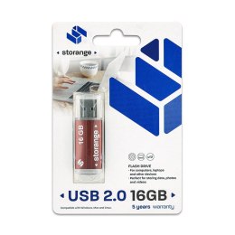 Storange pamięć 16 GB | Basic | USB 2.0 | red