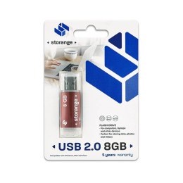 Storange pamięć 8 GB | Basic | USB 2.0 | red