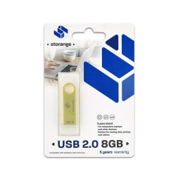 Storange pamięć 8 GB | Slim | USB 2.0 | gold