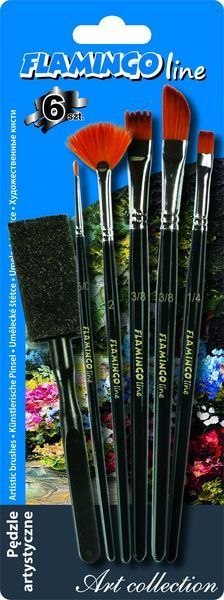 Pędzel Art Collection zestaw 6 szt. Flamingo Line (PA-10)