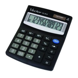 Vector kalkulator KAV VC-812 | biurowy | 12 miejsc | Czarny