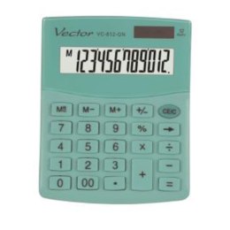 Vector kalkulator biurowy VC-812 GN | biurowy | 12 miejsc | Zielony