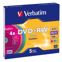 Verbatim DVD+RW | 4.7GB | x4 | slim 5szt