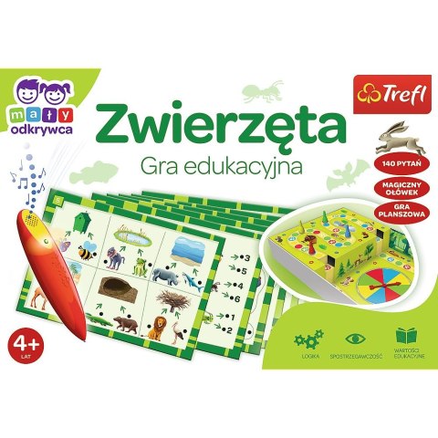 Gra edukacyjna Zwierzęta Mały Odkrywca i Magiczny Ołówek Zwierzęta Magiczny ołówek Trefl (02111)