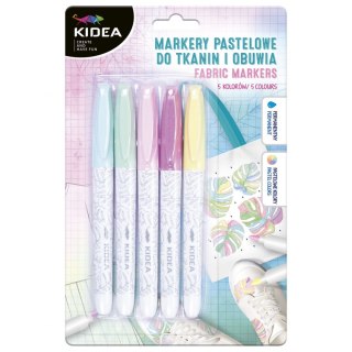 Marker specjalistyczny Pastel do tkanin wkład mix okrągła końcówka Kidea (MPOT5KA)