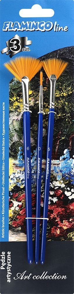 Pędzel Art Collection zestaw 3 szt. nr mix Flamingo Line (PA-11)