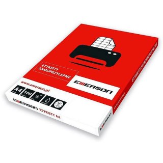 Etykieta samoprzylepna A4 kolorowy biały [mm:] 105x34 Emerson (eta4105x338w)