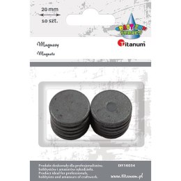 Magnes Titanum Craft-Fun Series - czarny śr. 20mm (DIY16034) 10 sztuk