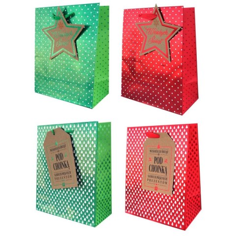 Torba prezentowa torebka ozdobna Bożenarodzenie Kukartka (QPS)