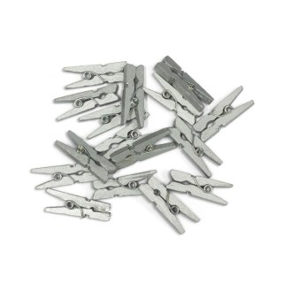 Ozdoba drewniana klamerki srebrne 25mm Galeria Papieru (253032)