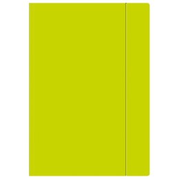 Teczka kartonowa na gumkę A4+ limonkowa Interdruk (TEGUFLUOL)