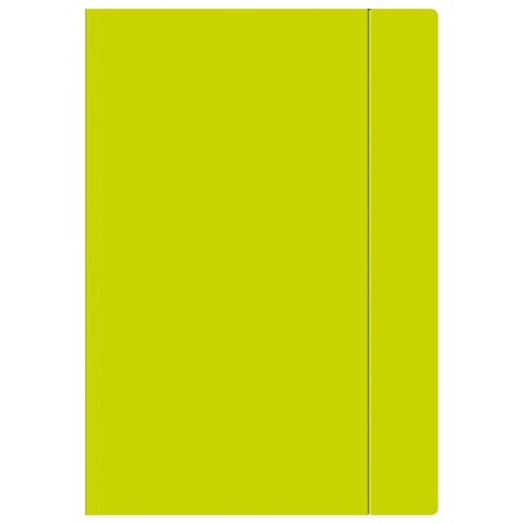 Teczka kartonowa na gumkę A4+ limonkowa Interdruk (TEGUFLUOL)