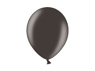 Balon gumowy metalizowany 100 szt czarny 12cal Partydeco