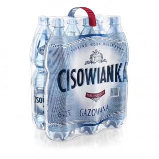 Woda Cisowianka 1,5 Gazowana 6 szt=zgrzewka