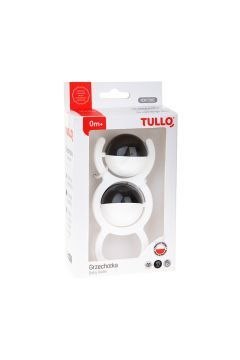 Grzechotka Tullo czarno-biała dwie kule (152)