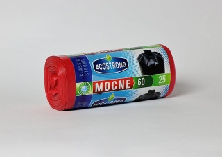 Worki na śmieci 60L LD CZERWONE 25"