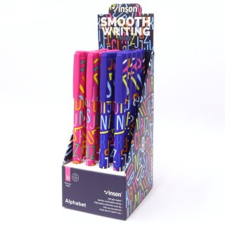 Długopis olejowy Fashion A28 LITERKI wkład niebieski 0,7mm Vinson