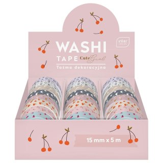 Taśma ozdobna taśma samoprzylepna CUTE GIRL 15x5 [mm x m] mix Interdruk (5902277303837)