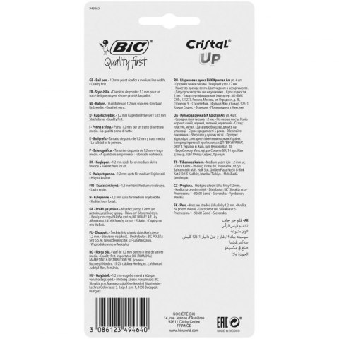 Długopis Cristal wkład mix 1,2mm Bic (949871)