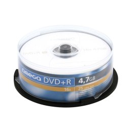 Dysk Omega DVD+R | 4,7GB | x16 | 25 szt.