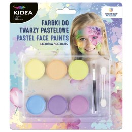 Farba do malowania twarzy Derform kidea Pastel 6 kolor. (FDTP6KA)