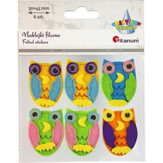 Naklejka (nalepka) Craft-Fun Series filcowe sowy Titanum (7508)