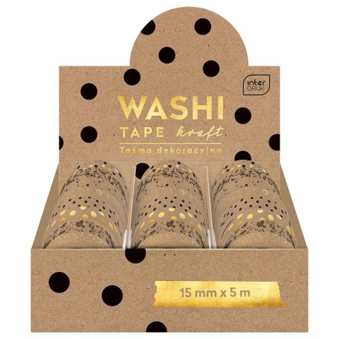 Taśma ozdobna taśma samoprzylepna GLAM 15x5 [mm x m] mix Interdruk (5902277303820)