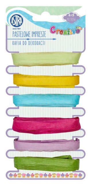 Rafia rafia 6x5m pastelowe inspiracje mix 21g 5m Astra Creativo (5901137111216)