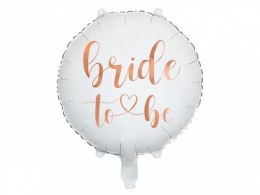 Balon foliowy Partydeco Bride to be 45cm, biały 18cal (FB139)