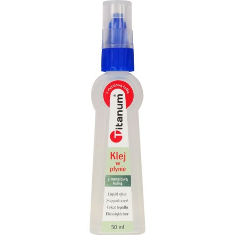 Klej w płynie Titanum z metalową kulka 50ml Klej w płynie Titanum z metalową kulka 50ml