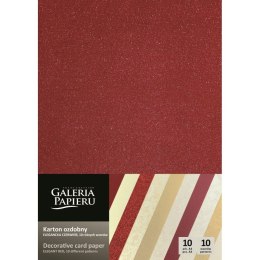 Papier ozdobny (wizytówkowy) Galeria Papieru Elegancka Czerwień A4 - czerwony 210-250g (208924)