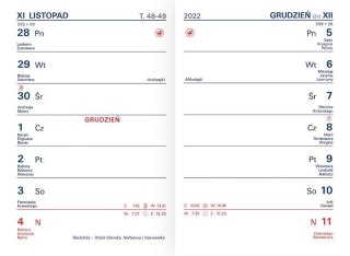 Kalendarz książkowy (terminarz) TIK IMPRESS kieszonkowy 82mm x 120mm Telegraph (K1)