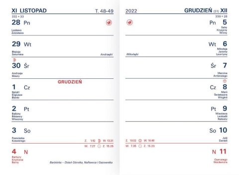 Kalendarz książkowy (terminarz) TIK IMPRESS kieszonkowy 82mm x 120mm Telegraph (K1)