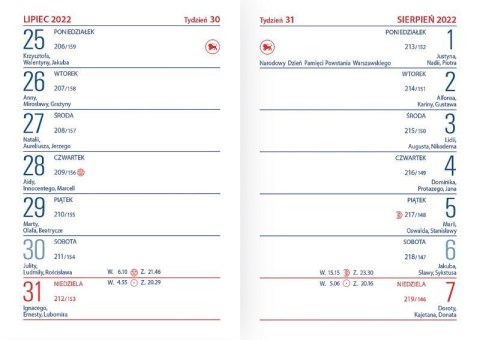 Kalendarz książkowy (terminarz) EKO IMPRESS kieszonkowy A6 72mm x 104mm Wydawnictwo Telegraph (K2)
