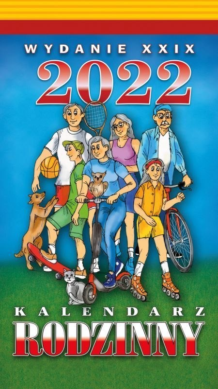 Kalendarz ścienny zdzierak 76mm x 135mm Wydawnictwo Telegraph