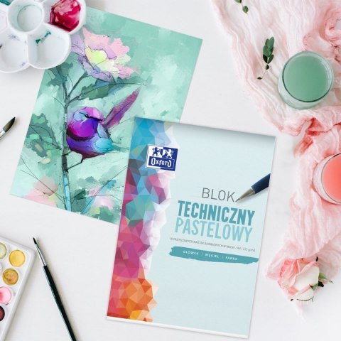 Blok techniczny Oxford A4 mix 225g 10k Oxford (400166068)