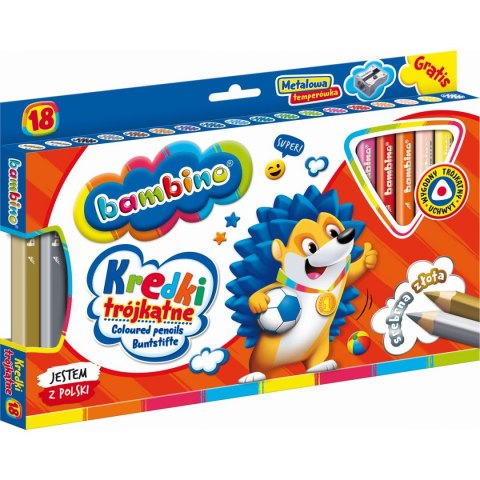 Kredki glinkowe BAMBINO 18 kol. St.Majewski (5903235003233)