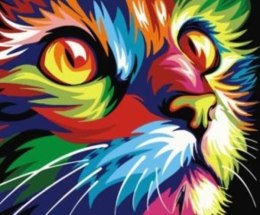 Zestaw kreatywny Norimpex malowanie po numerach - kot kolor (NO-1005582)