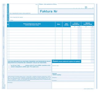 Druk offsetowy 2/3 A4 Faktura VAT 80k. Michalczyk i Prokop (198-2E)