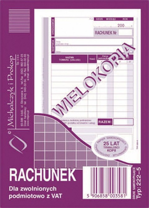 Druk samokopiujący Michalczyk i Prokop S wiel. A6 80k. (222-5) Druk samokopiujący Michalczyk i Prokop S wiel. A6 80k. (222-5)