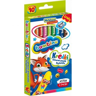 Kredki ołówkowe Bambino 10 kol. St.Majewski