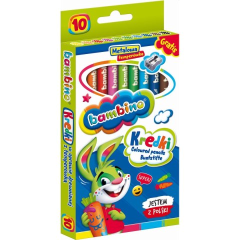 Kredki ołówkowe Bambino 10 kol. St.Majewski