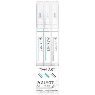 Cienkopis 2 linopwy wkład (różne) 0,5mm 6kol. Toma (TO-348)