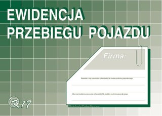 Druk offsetowy A5 Ewidencja przebiegu pojazdów (bez kosztów) A5 32k. Michalczyk i Prokop (K17)